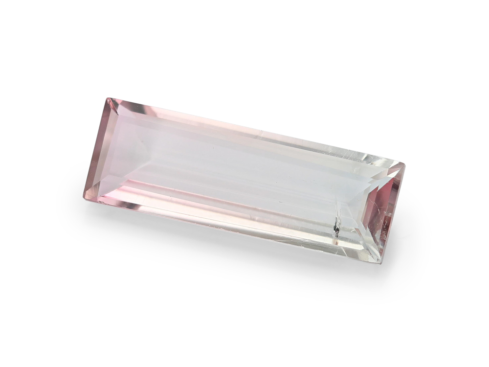 Pink White Tourmaline 12.4x4.3mm Baguette