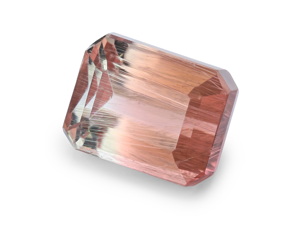 Pink Tourmaline White 8.7x6.8mm Emerald Cut