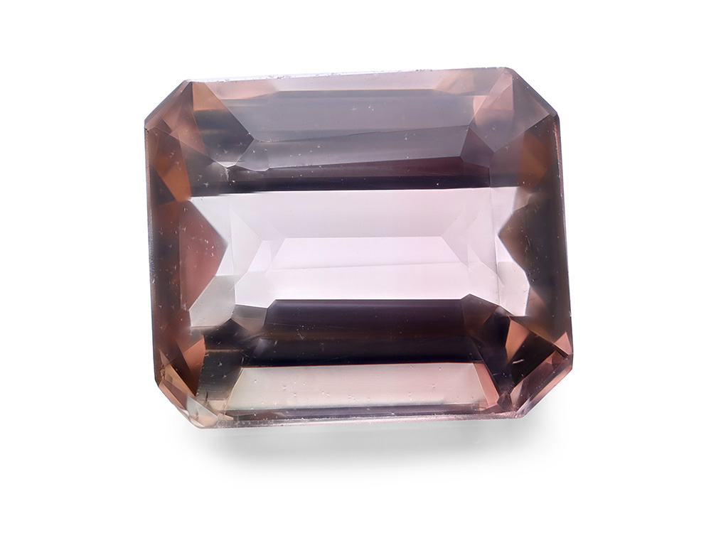 Bi Colour Tourmaline 6.85x5.85mm Emerald Cut