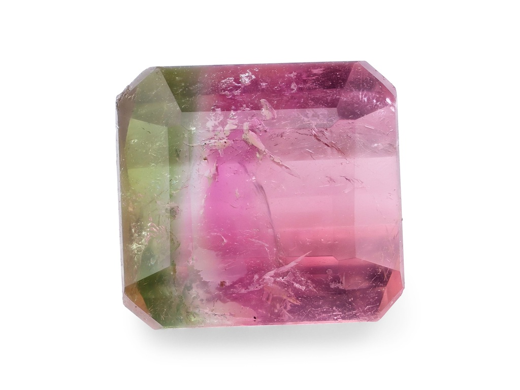 Watermelon Tourmaline 6.2x6mm Square Emerald Cut