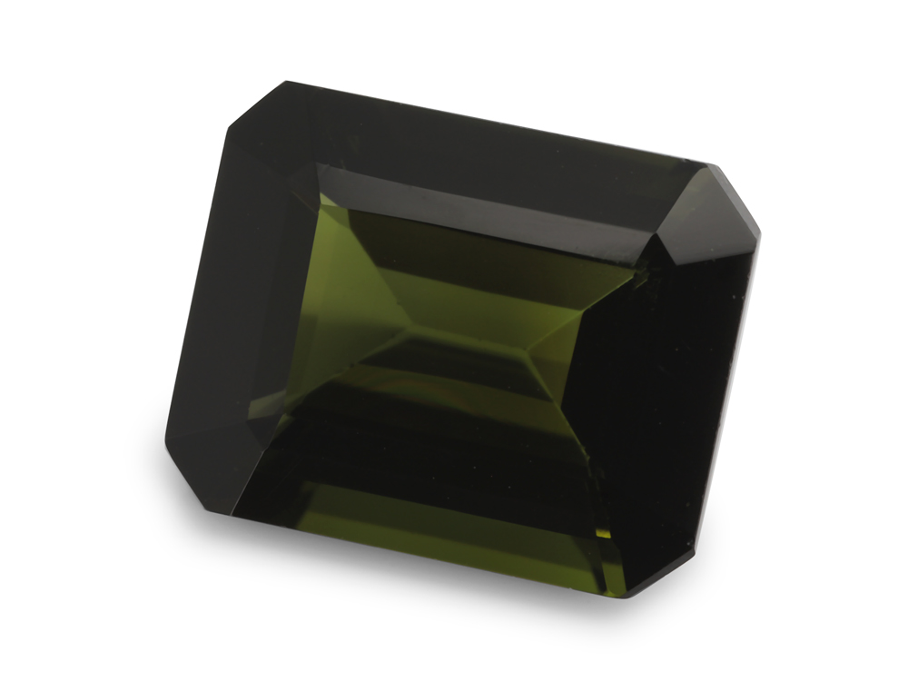 Green Tourmaline 10x8mm Emerald Cut 