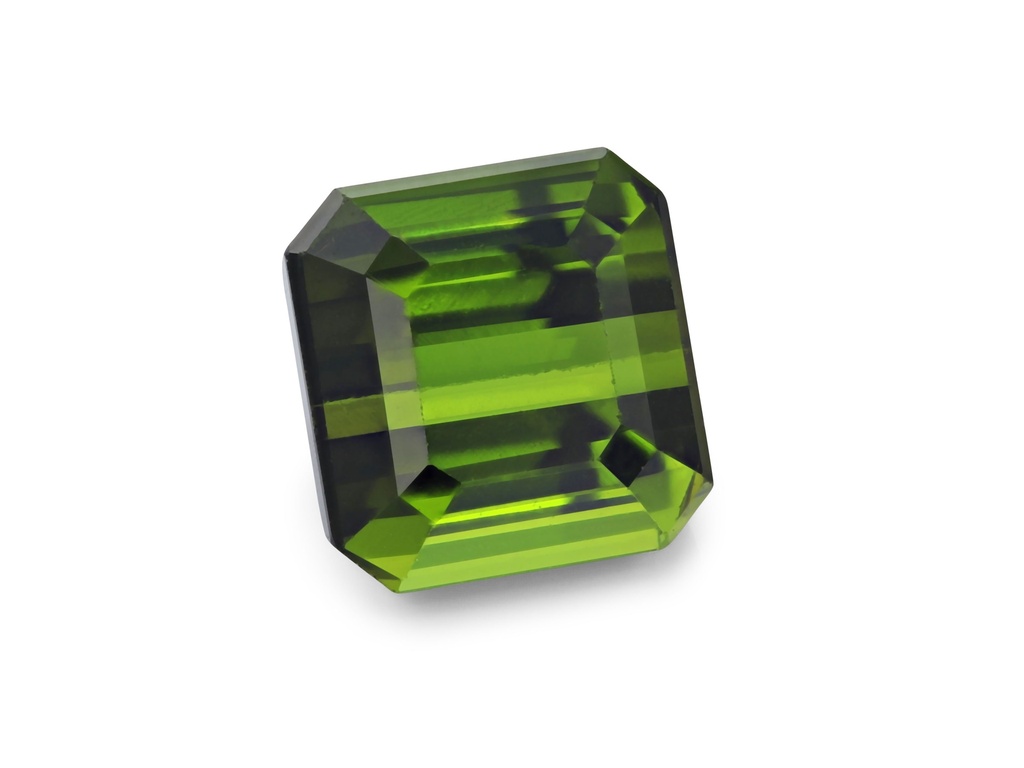 Green Tourmaline 7.2x6.95mm Square Emerald Cut