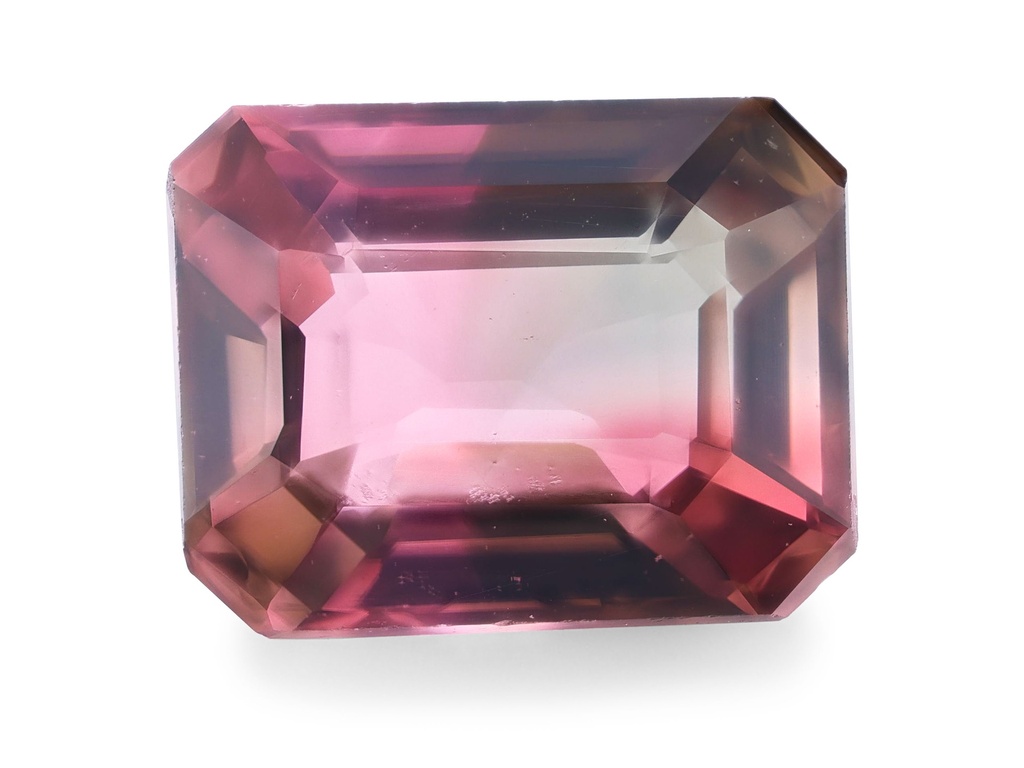 Bi Colour Tourmaline 6.75x5.5mm Emerald Cut