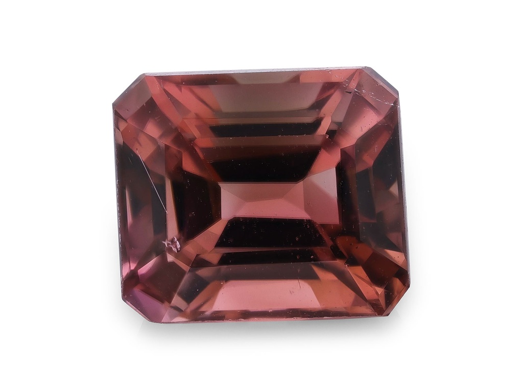 Orange Pink Tourmaline 8x6.95mm Emerald Cut