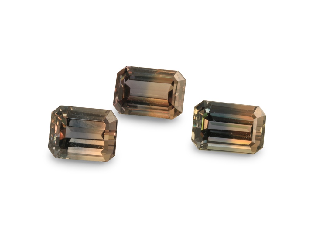 Parti Sapphire Emerald Cut "Sunset" - Set of 3pcs