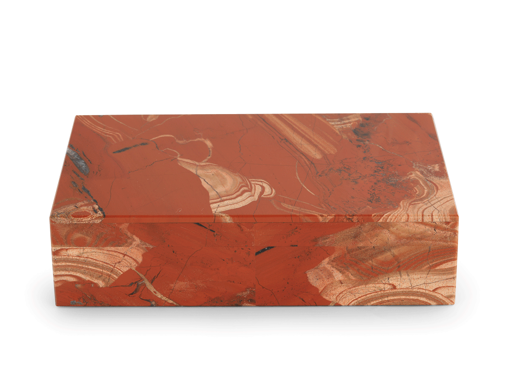 Ornamental Red Jasper 180x130mm Gem box