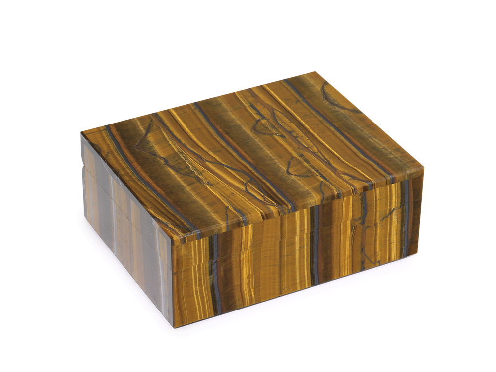 Ornamental Tiger Eye 100x80mm Gem box