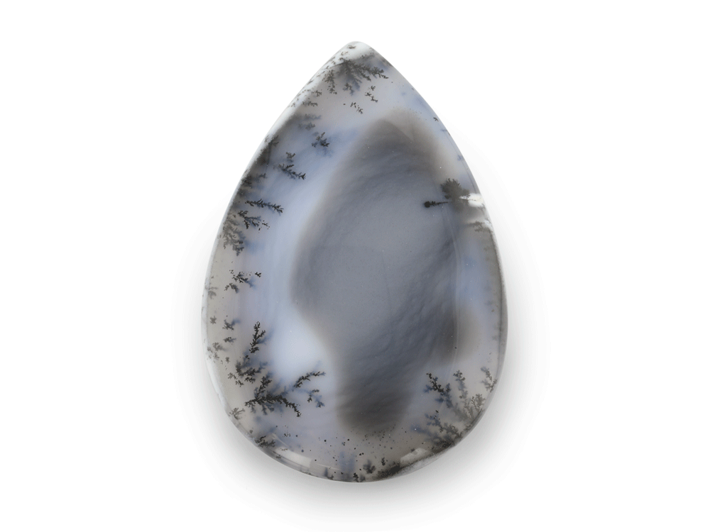 Dendritic Agate 38x35mm Pear Shape