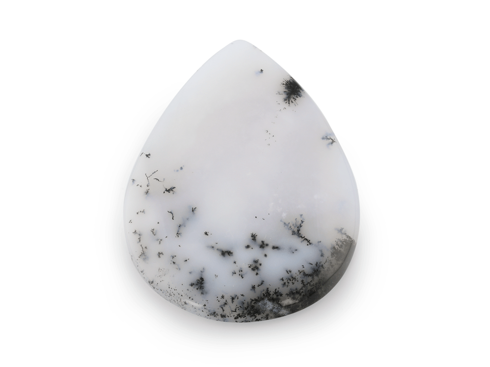 Dendritic Agate 35x28mm Pear Shape