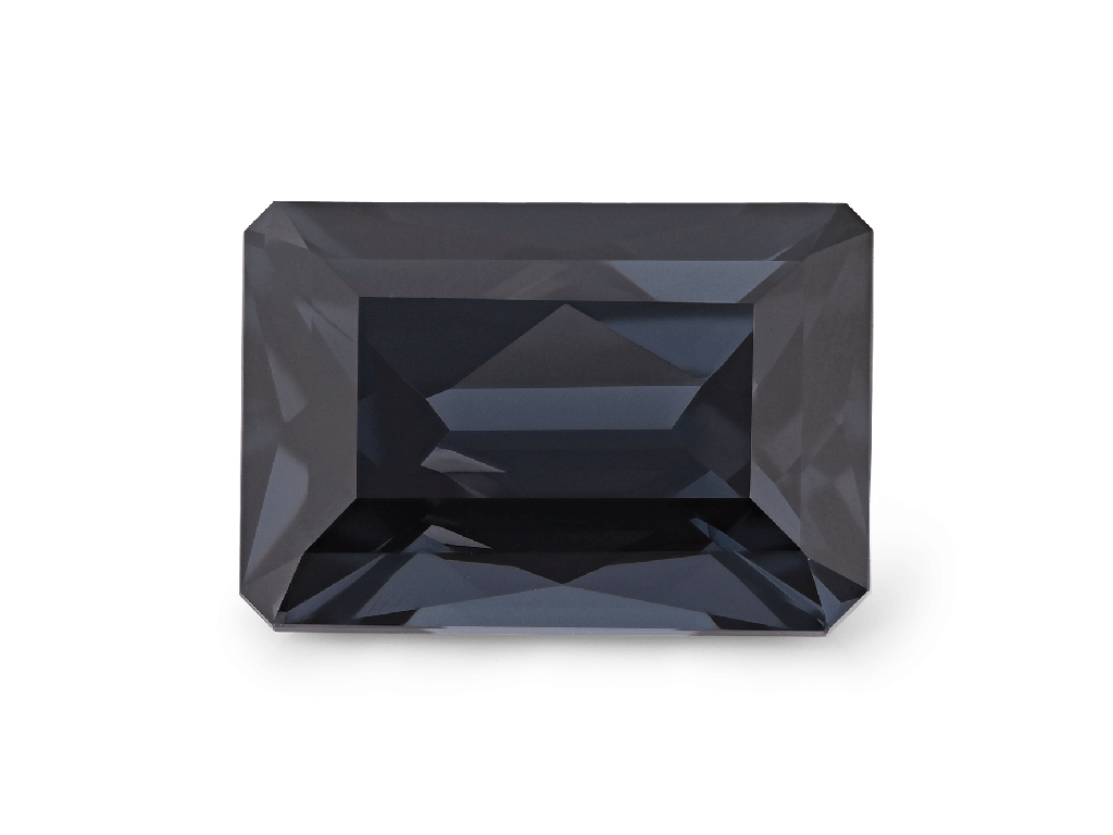 Spinel Dark Grey Purple 13.1x9mm Emerald Cut