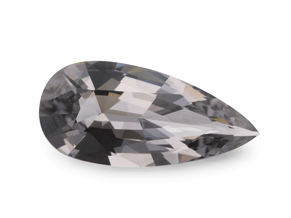 Mogok Spinel 16.1x7.6mm Pear Shape Grey