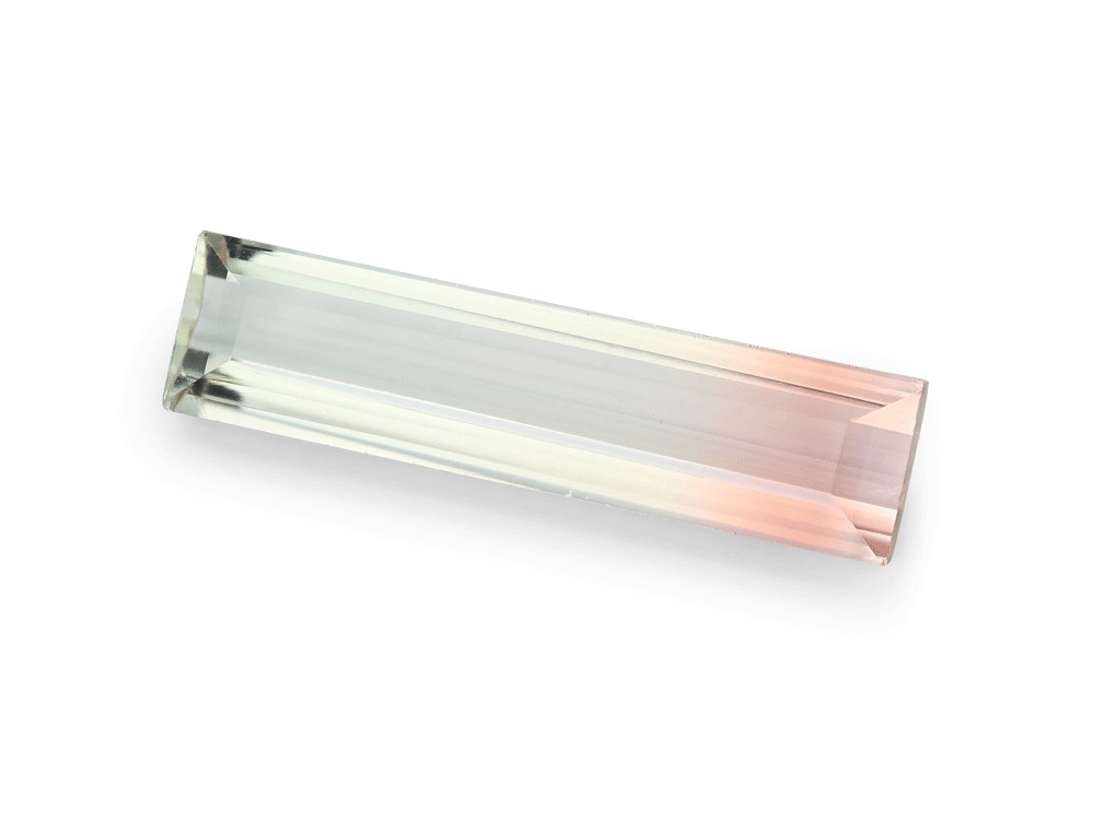 Bi Colour Tourmaline 18.6x4.5mm Baguette