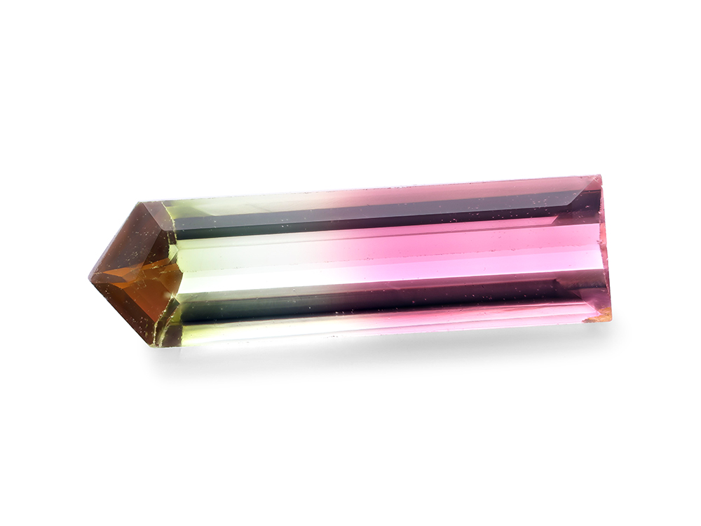 Watermelon Tourmaline 14.7x4.2mm Fancy Baguette