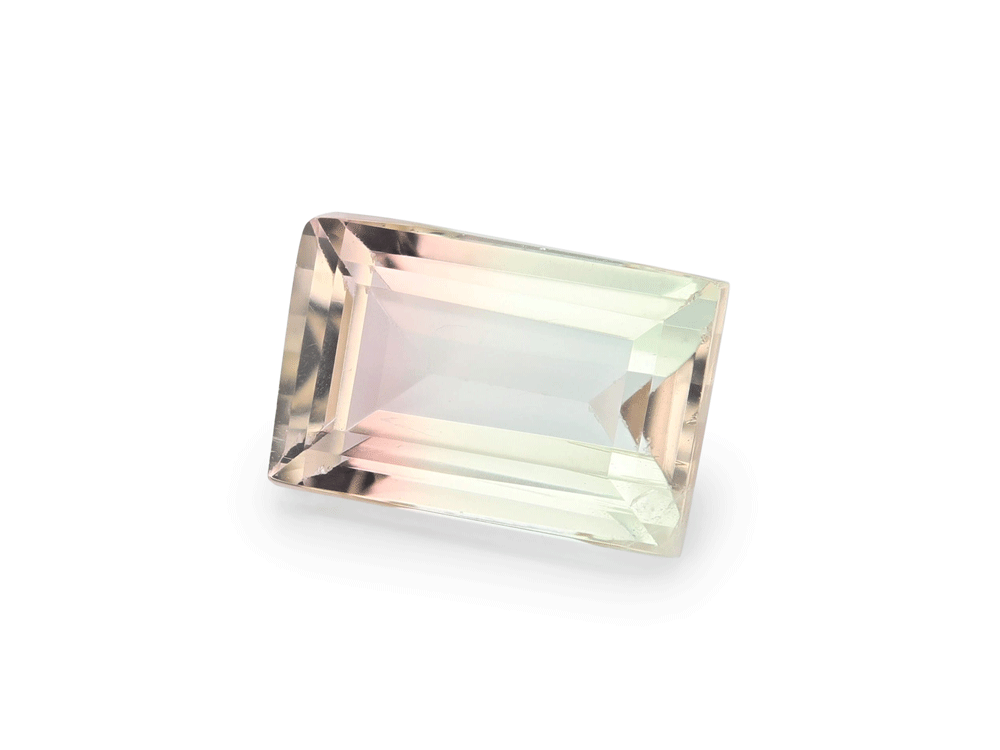 Bi Colour Tourmaline 7.5x5mm Baguette