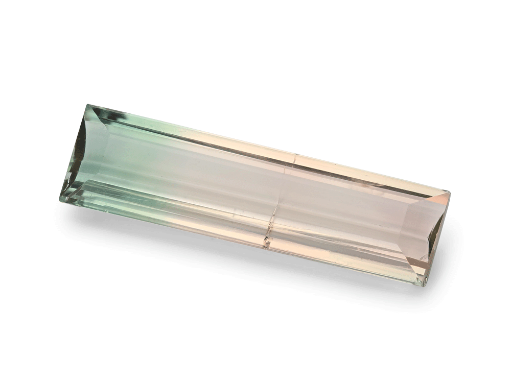 Bi Colour Tourmaline 19.9x5.6mm Baguette