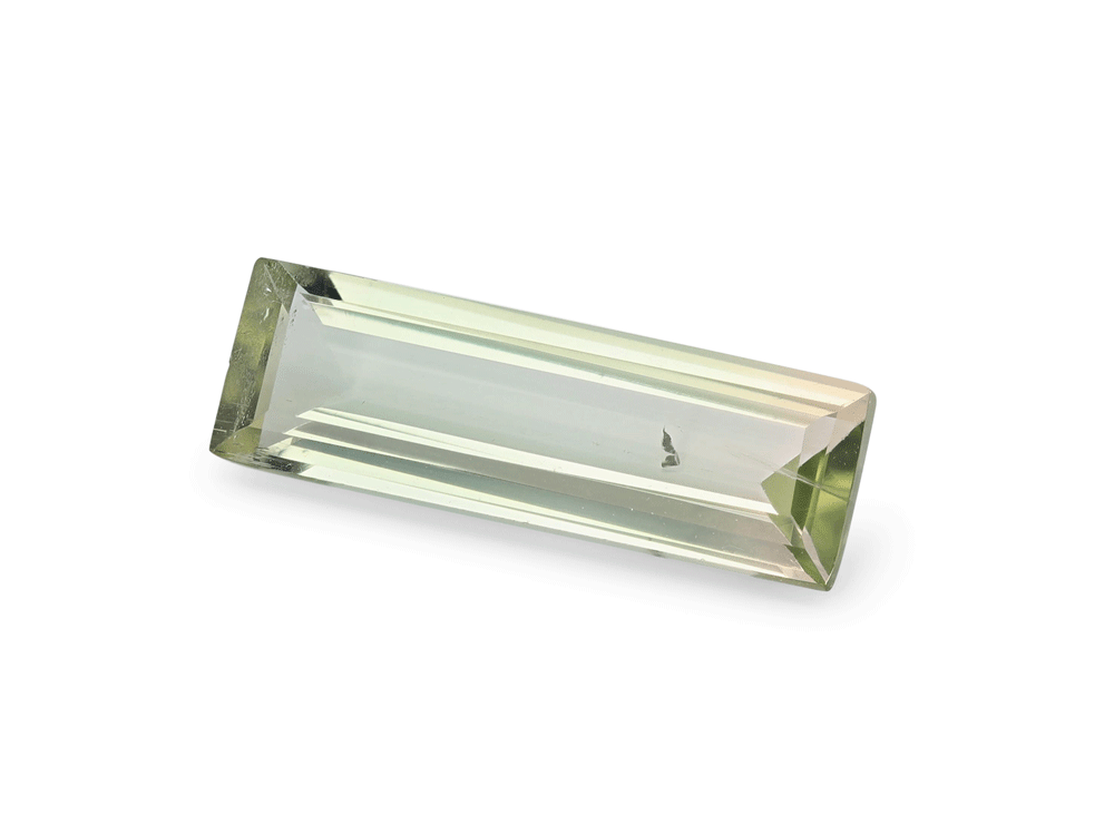 Bi Colour Tourmaline 11.9x3.9mm Baguette