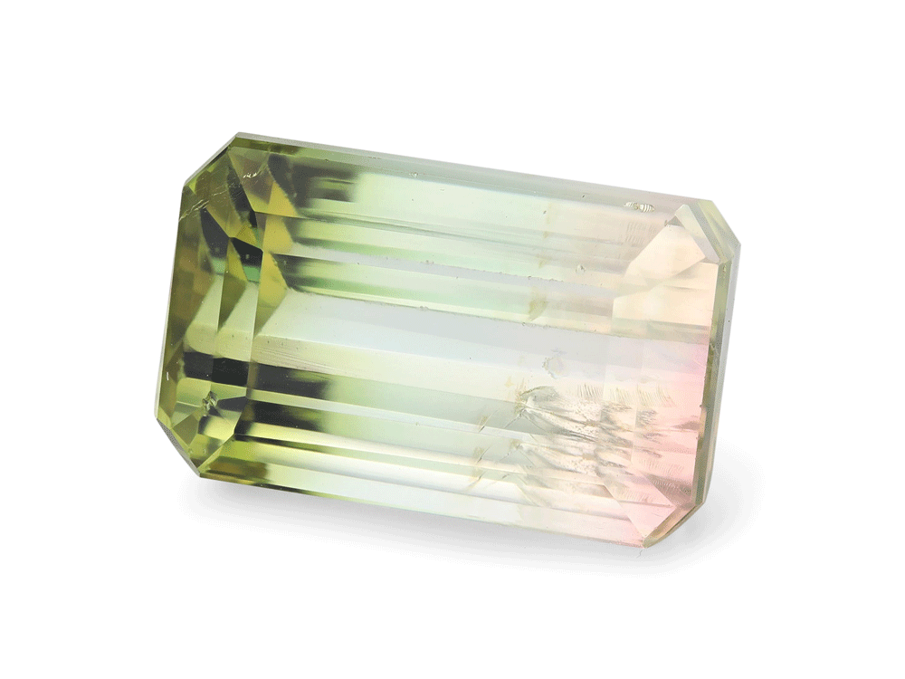 Watermelon Tourmaline 11.7x7.3mm Emerald Cut