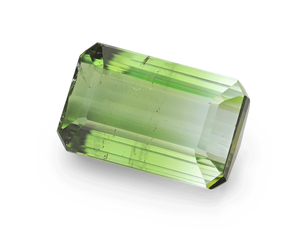 Bi Colour Tourmaline 12.25x7.8mm Emerald Cut