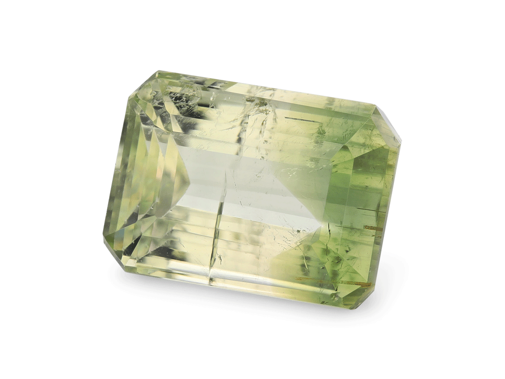 Bi Colour Tourmaline 11.8x8.7mm Emerald Cut