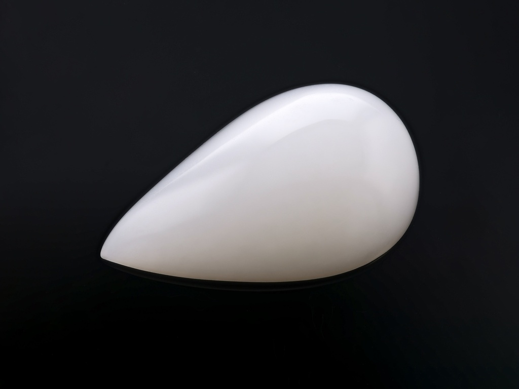 White Jade 34x10mm Pear  Shape Cabochon (T)