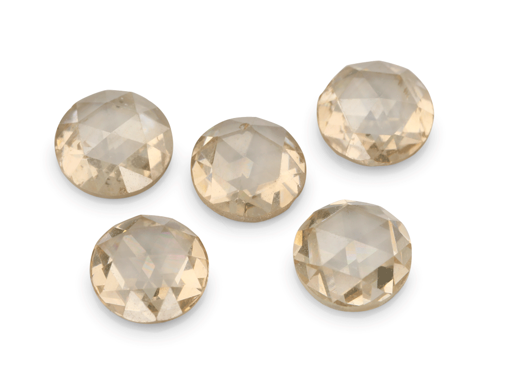 Diamond Champagne 3.20mm Round Rose Cuts 