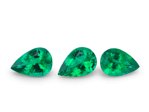 [EP0604A] Emerald Zambian 6x4mm Pear