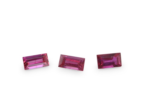 [RB10402P] Ruby 4x2mm Baguette Good Pink Red