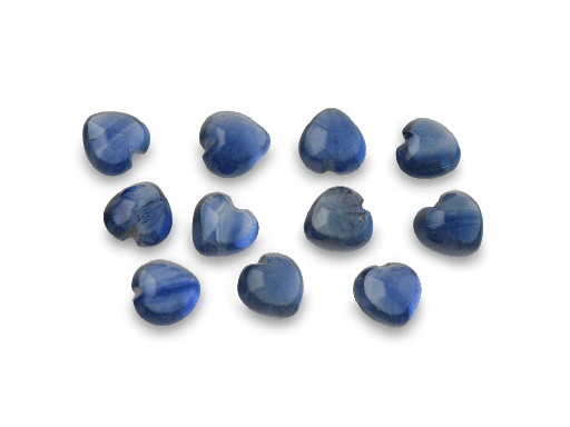 [SAJ30164] Blue Sapphire 3.00mm Heart Shape Cabochon