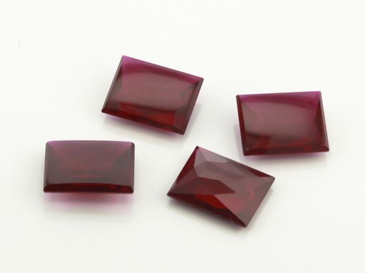 [RSDBB-1008] Synthetic Ruby (Dark Red Corundum) Rectangle Buff Top