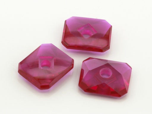 Synthetic Ruby (Pink Red Corundum) Octagonal Buff Top