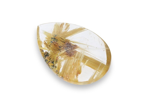 [QZX3404] Star Rutile Quartz 30x20mm Pear Shape