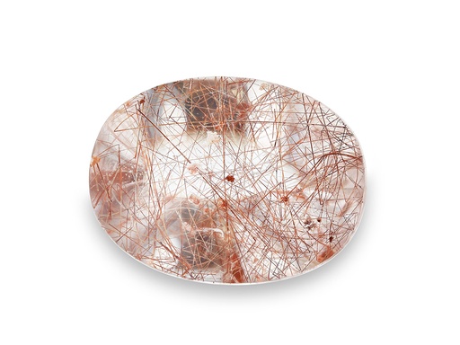 [QZX3634] Quartz with Red Rutile 26x19.5mm Oval