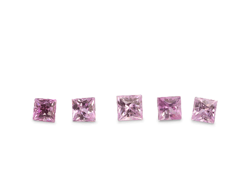 [KQP0175B] Pink Sapphire 1.75mm Princess Cut Light