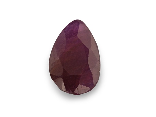 [RX3197] Ruby 8.4x5.6mm Pear Shape Dark Red