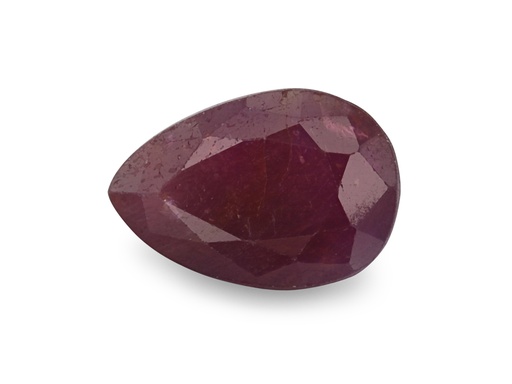 [RX3198] Ruby 8.5x5.8mm Pear Shape Dark Red