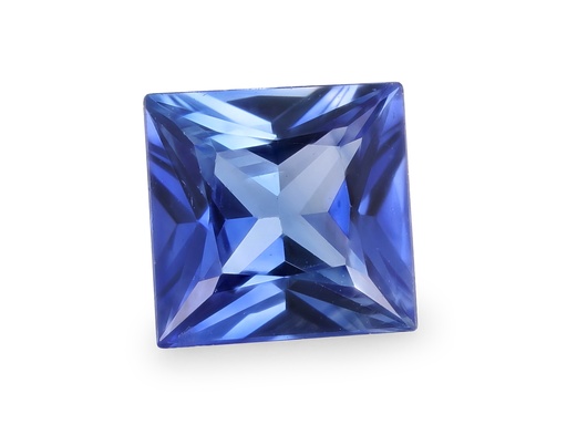 [SCX3236] Ceylon Sapphire 4.25mm Princess Cut Bright Blue