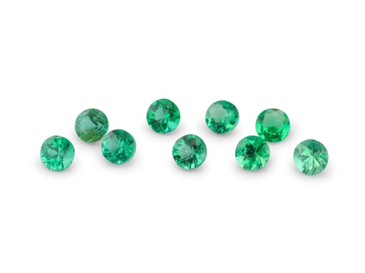 [ER025D] Emerald 2.50mm Round Diamond Cut