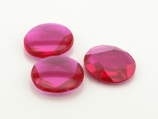 [RSLVB-1210] Synthetic Bright Red Ruby 12x10mm Oval Buff Top