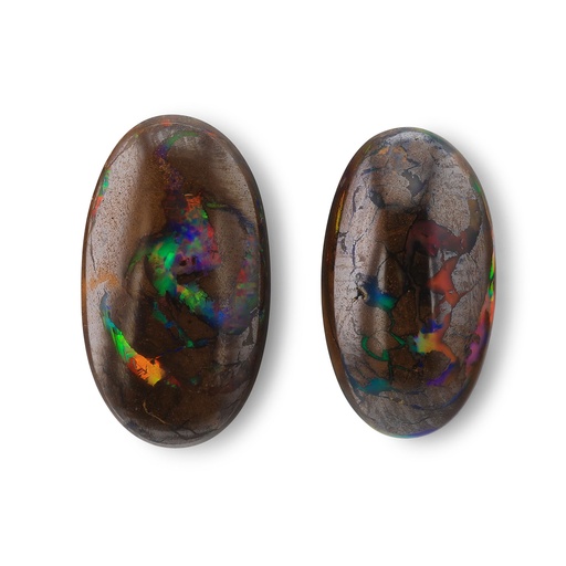 [NS3023] Boulder Opal 13x7-14x8mm Oval Set of 2