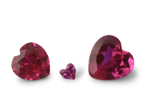Synthetic Corundum (Bright Red Ruby) - Heart Shape