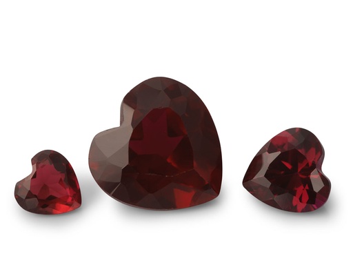 Synthetic Corundum (Dark Red Ruby) - Heart Shape