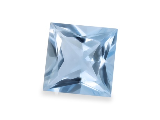 [QX3195] Aquamarine 8.00mm Princess Cut Mid Blue