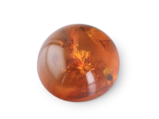 [AMBCR14] Amber 14mm Round Cabochon 