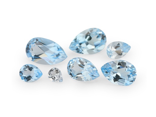 [TKP0403] Topaz 4x3mm Pear Shape Light Blue  