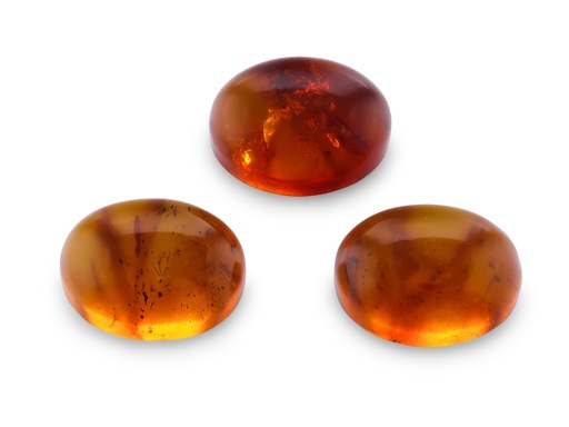 [AMBCVP0907] Amber 9x7mm Oval Cabochon Pressed