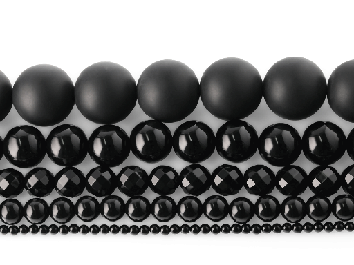 [XBEADM-04] Onyx Strand 4mm Matte Round 