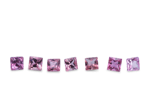 [TUKQP0225] Pink Tourmaline 2.25mm Princess Cut