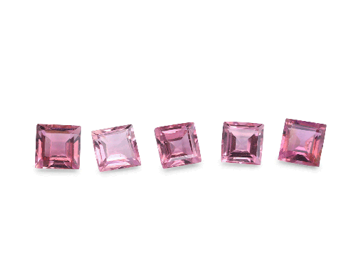 [TUKQ03] Pink Tourmaline 3.00mm Carre Cut