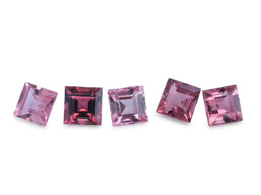 [TUKQ035] Pink Tourmaline 3.50mm Carre Cut