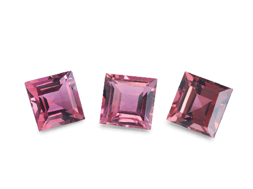 [TUKQ05] Pink Tourmaline 5.00mm Carre Cut